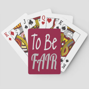 To Be Fair LetterKenny Playing Cards