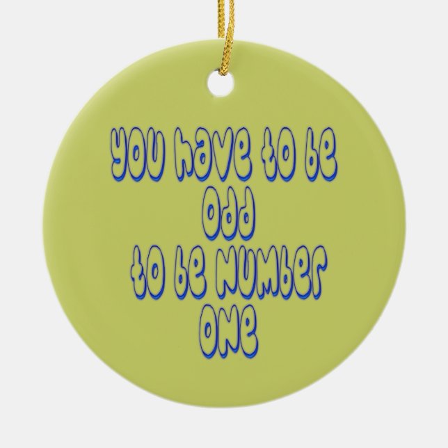 To be Number One Ceramic Tree Decoration (Front)