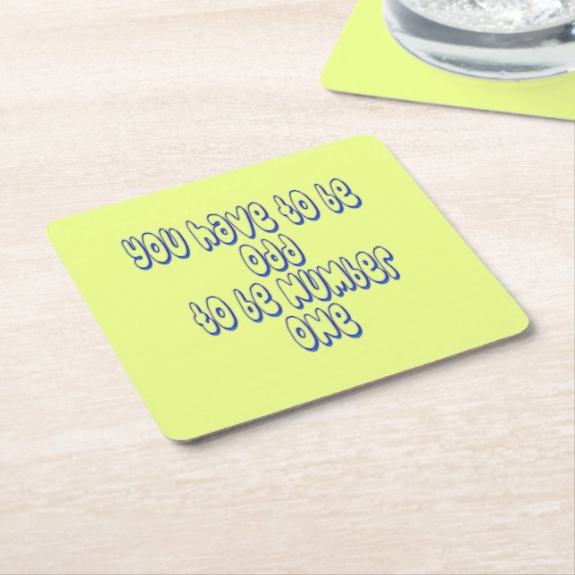To be Number One Square Paper Coaster (Angled)