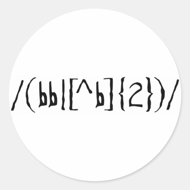 To Be Or Not To Be Classic Round Sticker (Front)