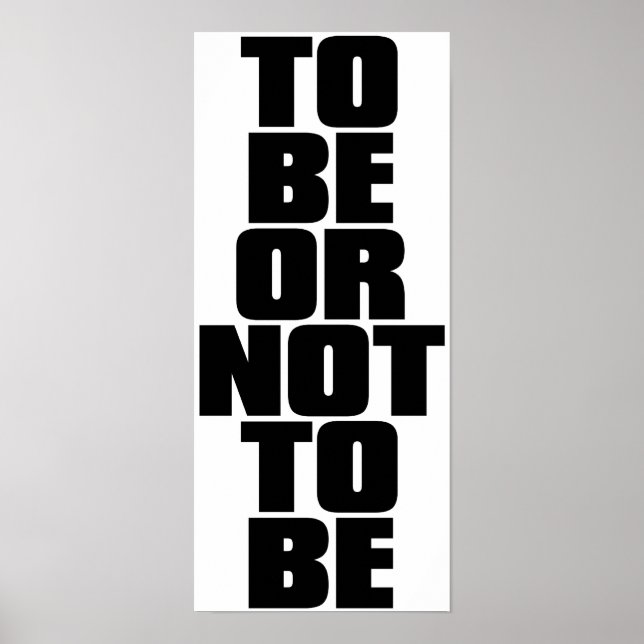 TO BE OR NOT TO BE POSTER (Front)