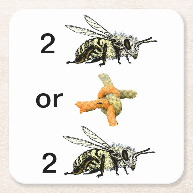 To be or not to be square paper coaster (Front)