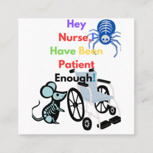 To be patient should not kill you square business card