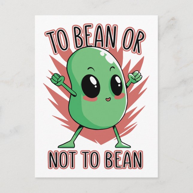 To bean or not to bean postcard (Front)