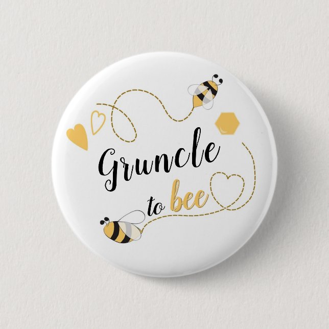 to Bee 6 Cm Round Badge (Front)