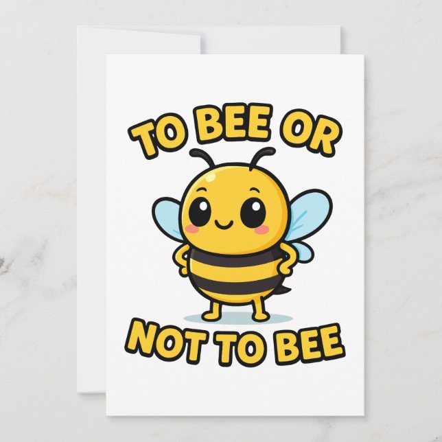 To bee or not to bee invitation (Front)
