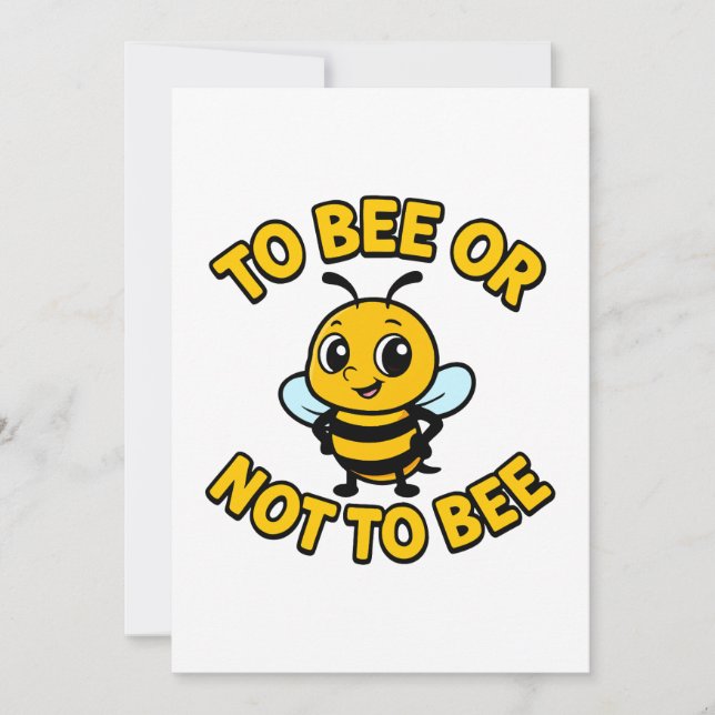 To bee or not to bee invitation (Front)