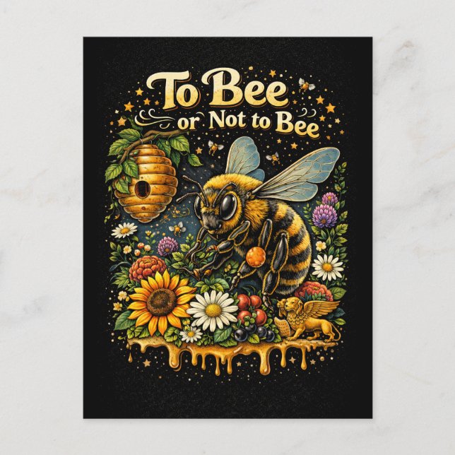 To Bee or Not to Bee Postcard (Front)