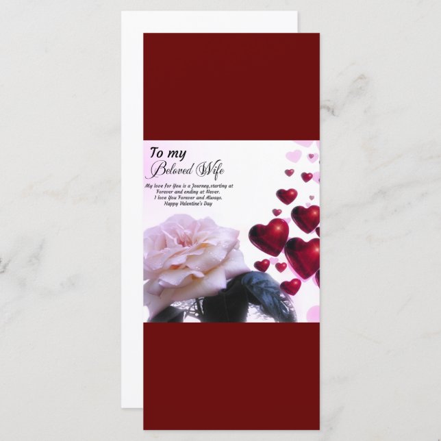 To Beloved Wife, Happy Valentine's day  (Front/Back)