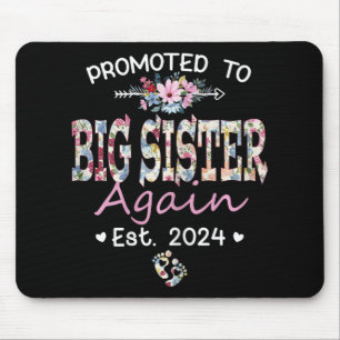 To Big Sister Again Est 2024 Pregnancy Announcemen Mouse Mat
