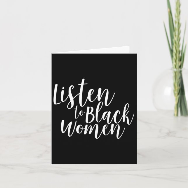 To Black Women Intersectional Bipoc Feminist  Card (Front)