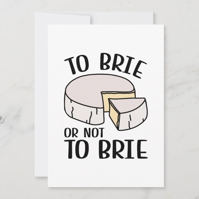 To Brie Or Not To Brie Thank You Card (Front)