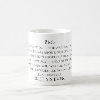 To Brother from Sister Personalised Message Coffee Mug