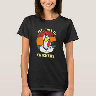 To Chickens Retro Chicken Farmer T-Shirt