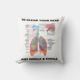 To Clear Your Head Just Inhale & Exhale Respire Cushion