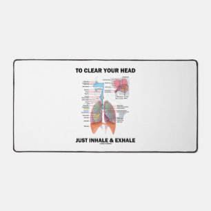 To Clear Your Head Just Inhale & Exhale Respire Desk Mat