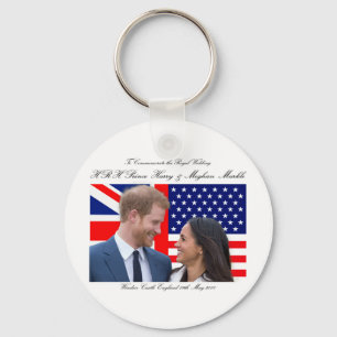 To Commemorate the Royal Wedding Harry and Meghan Key Ring