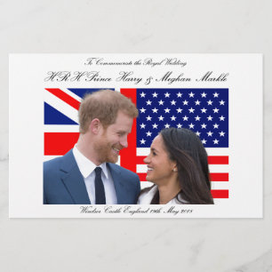 To Commemorate the Royal Wedding Harry and Meghan Stationery