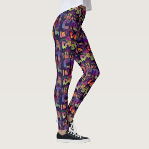 to CREATE is to DESTROY Graffiti Printed Leggings