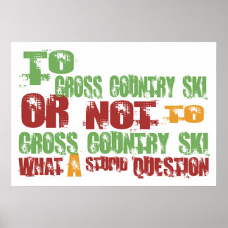 To Cross Country Ski Poster