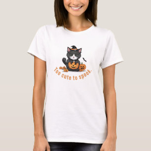 To Cute to spook Cute Kitten Halloween T-shirt