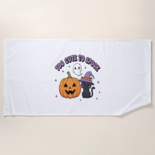To Cute to Spook Halloween Beach Towel