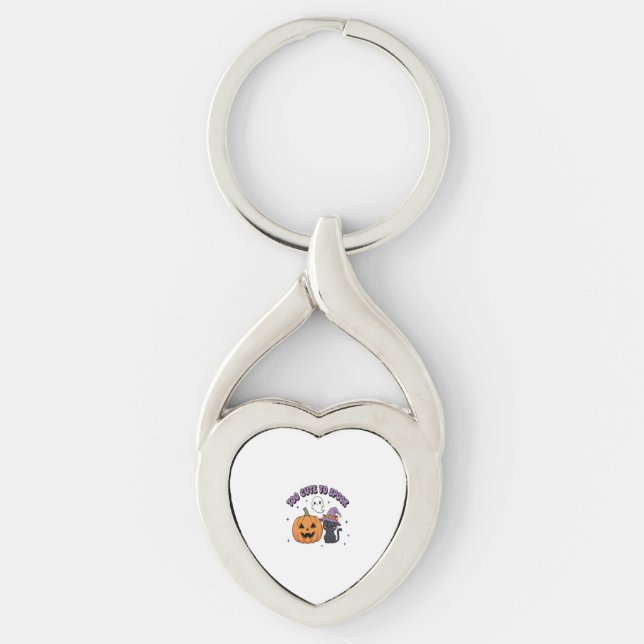 To Cute to Spook Halloween Key Ring (Front)