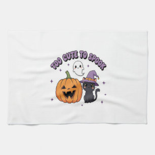 To Cute to Spook Halloween Tea Towel
