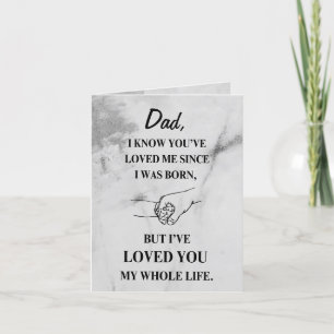 To Dad From Daughter or Son Black Grey Modern Holiday Card