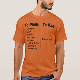 To Dad Where Is Momo Mom Im Hungry Im Hot Im Cold T-Shirt