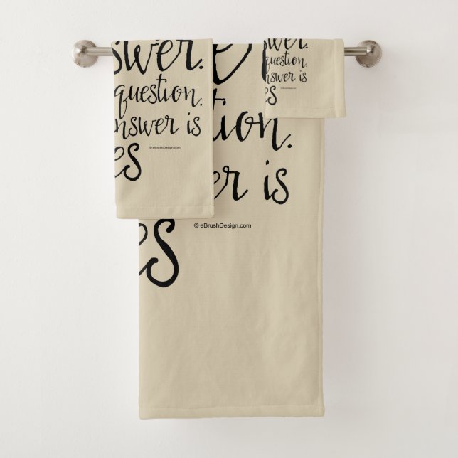 To Dance Is Not The Answer Bath Towel Set (Insitu)