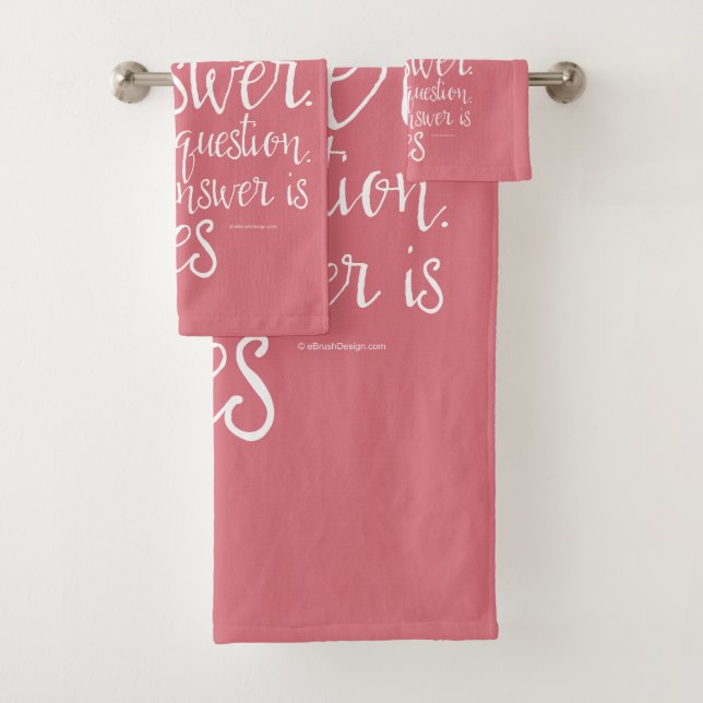 To Dance Is Not The Answer Bath Towel Set (Insitu)