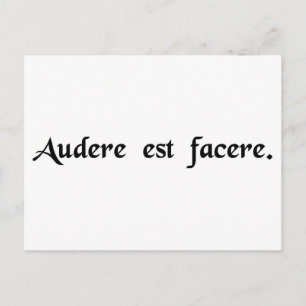 To dare is to do. postcard