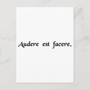 To dare is to do. postcard