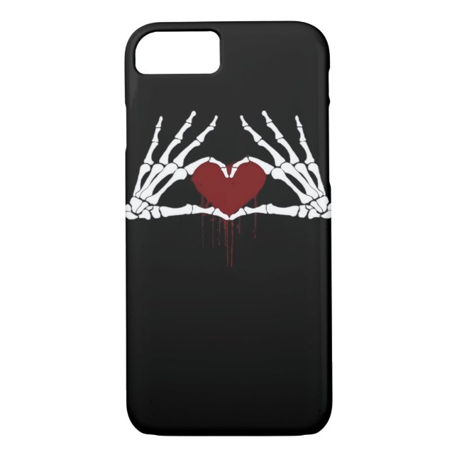 To Death  - Skeleton Heart Hands Case-Mate iPhone Case (Back)