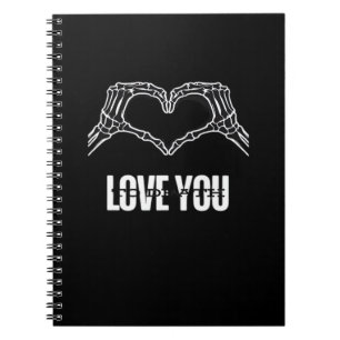 To Death Skeleton Heart Hands Classic Look Notebook