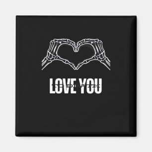 To Death - Skeleton Heart Hands Classic Magnet