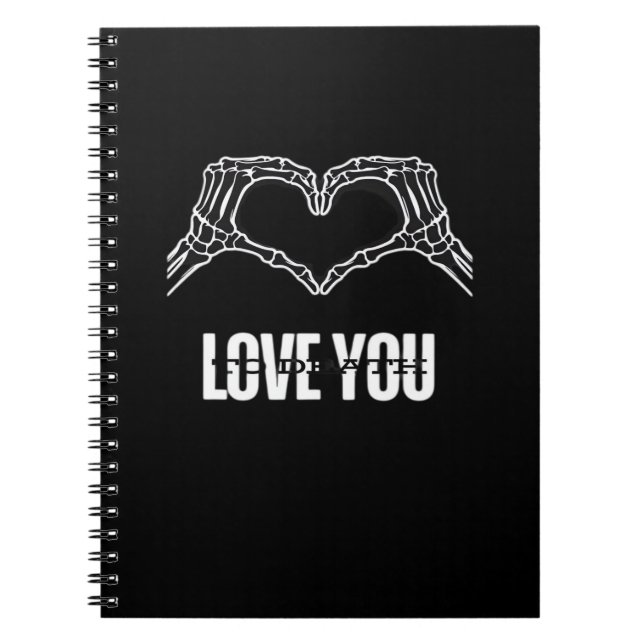 To Death - Skeleton Heart Hands Classic Notebook (Front)