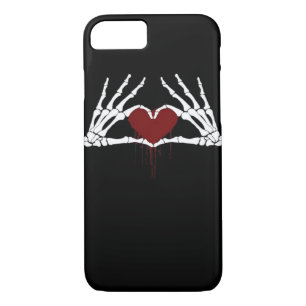 To Death Skeleton Heart Hands Style iPhone 8/7 Case