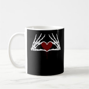 To Death Skeleton Heart Hands Style Coffee Mug