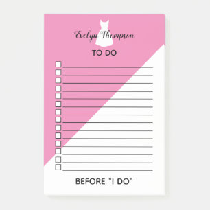 To Do Before I Do Bride To Do List Post-it Notes