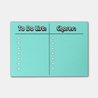 To Do/Chores list Post-it Notes