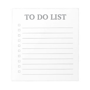 To Do List - 40 Page Notepad