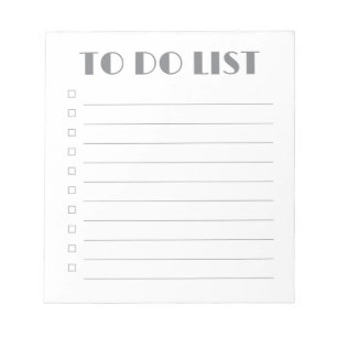 To Do List - 40 Page Notepad