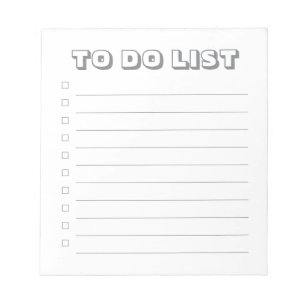 To Do List - 40 Page Notepad