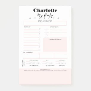 To-Do-List   Affirmation Gratitude, Self Care Pink Post-it Notes