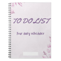 to do list and day planner notebook