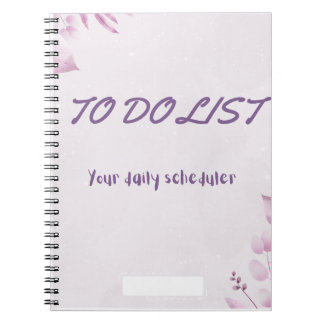 to do list and day planner notebook