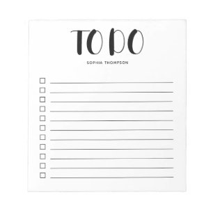 To Do List Bold Script Notepad