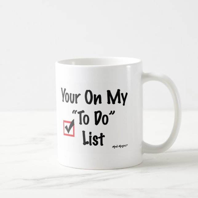 To Do List Coffee Mug (Right)